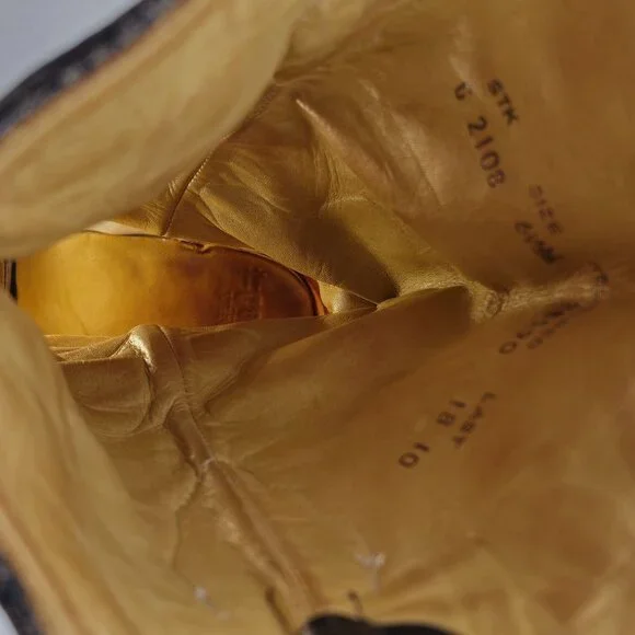 Corral Vintage Womens Size 6.5M Black Leather Cowboy Cowgirl Western Boots C2108